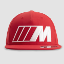 Czapka z daszkiem BMW M Flexfit – czerwona, logo M 3D