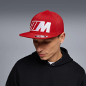 Czapka z daszkiem BMW M Flexfit – czerwona, logo M 3D