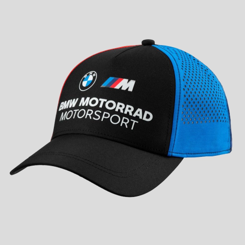 Czapka z daszkiem BMW Motorrad M Motorsport – czarna, perforowana