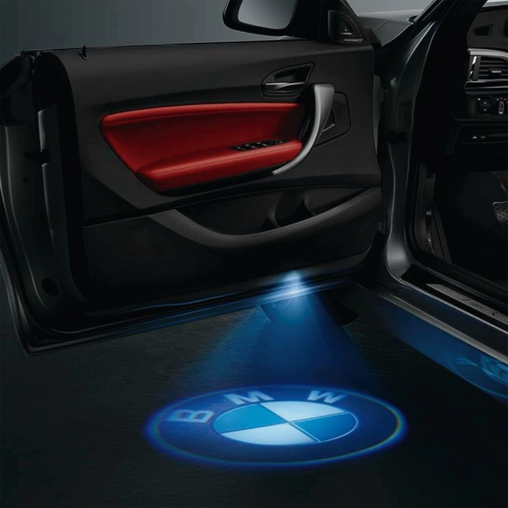 Projektory LED BMW do drzwi – 50 mm, logo BMW i M