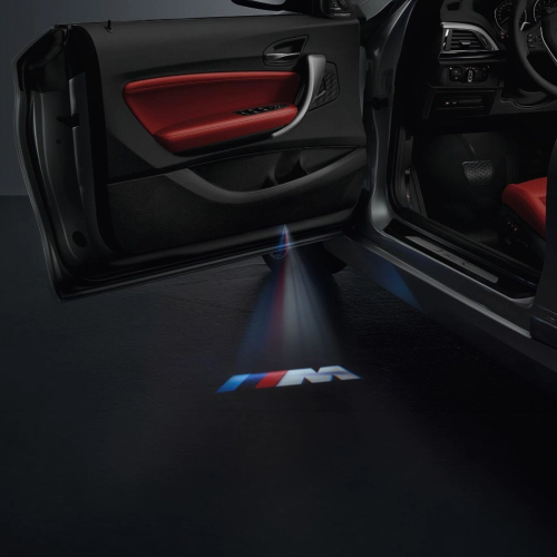 Projektory LED BMW do drzwi – 50 mm, logo BMW i M