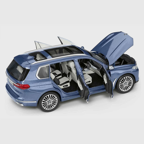 Miniatura BMW X7 G07 1:18 – Phytonic Blue Metallic, model Kyosho