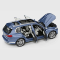 Miniatura BMW X7 G07 1:18 – Phytonic Blue Metallic, model Kyosho