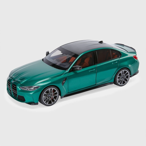 Miniatura BMW M3 G80 1:18 – Isle of Man Green Metallic, Minichamps