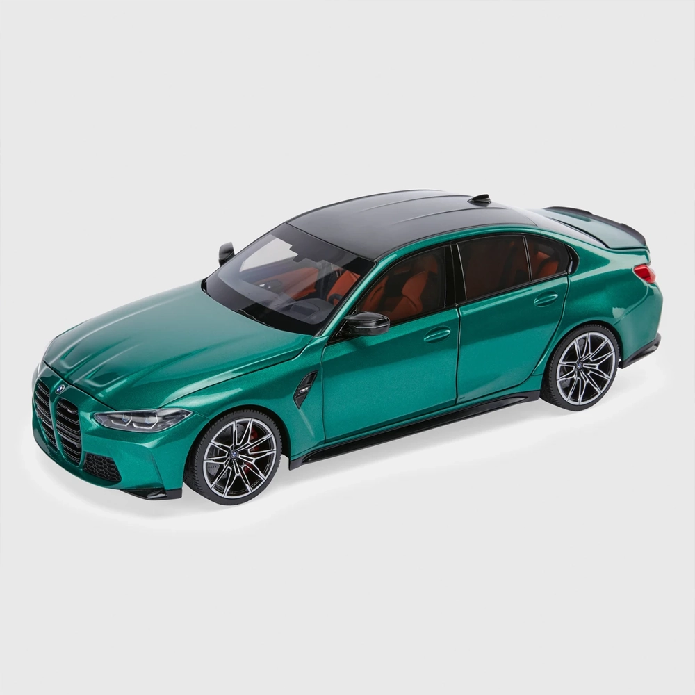 Miniatura BMW M3 G80 1:18 – Isle of Man Green Metallic, Minichamps