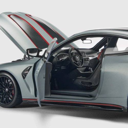 Miniatura BMW M4 CSL 1:18 Minichamps – Brooklyn Grey