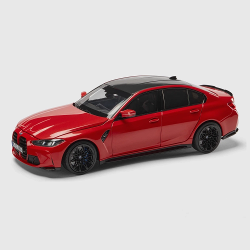 Miniatura BMW M3 G80 LCI 1:18 – Toronto Red, Minichamps
