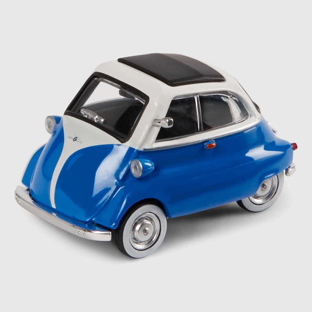 Miniatura BMW Isetta 1:64 – niebiesko-biała, Almost Real